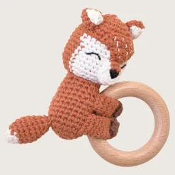 rise little earthling Animal Rattle Fox Discount