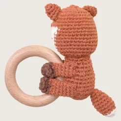 rise little earthling Animal Rattle Fox Discount