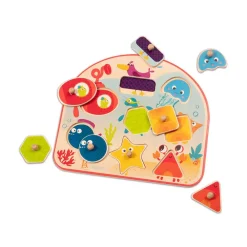 B. Toys B. Sea Treasures Wooden Peg Puzzle Clearance
