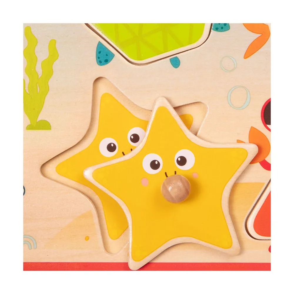 B. Toys B. Sea Treasures Wooden Peg Puzzle Clearance