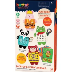 Battat Educational Battat Education Lace-Up & Learn Animals Fine Motor Wooden Lacing Toy Online