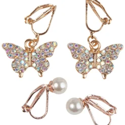 Great Pretenders Boutique Butterfly Clip On Earrings, 2 Sets Fashion