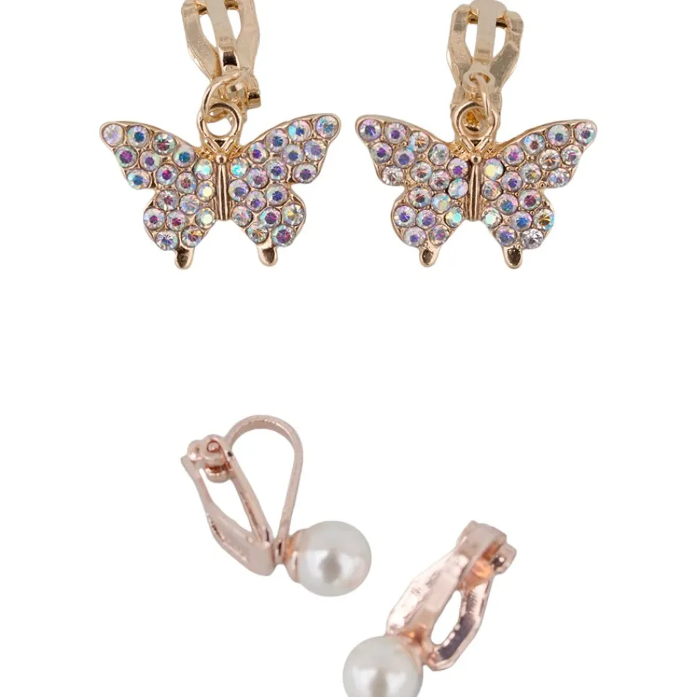 Great Pretenders Boutique Butterfly Clip On Earrings, 2 Sets Fashion