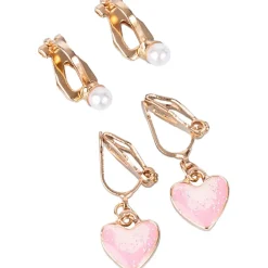 Great Pretenders Boutique Cute & Classy Clip on Earrings, 2 Sets New