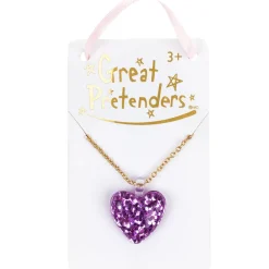 Great Pretenders Boutique Glitter Heart Necklace, Assorted Online
