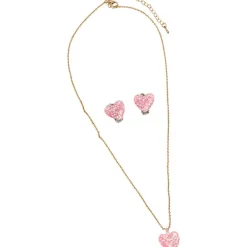 Great Pretenders Boutique Glitter Hearts Clip On Earrings, Assorted Fashion