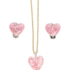 Great Pretenders Boutique Glitter Hearts Clip On Earrings, Assorted Fashion