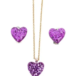 Great Pretenders Boutique Glitter Hearts Clip On Earrings, Assorted Fashion
