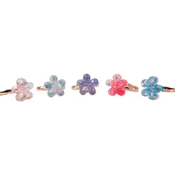 Great Pretenders Boutique Shimmer Flower Ring Set, 5pcs Online