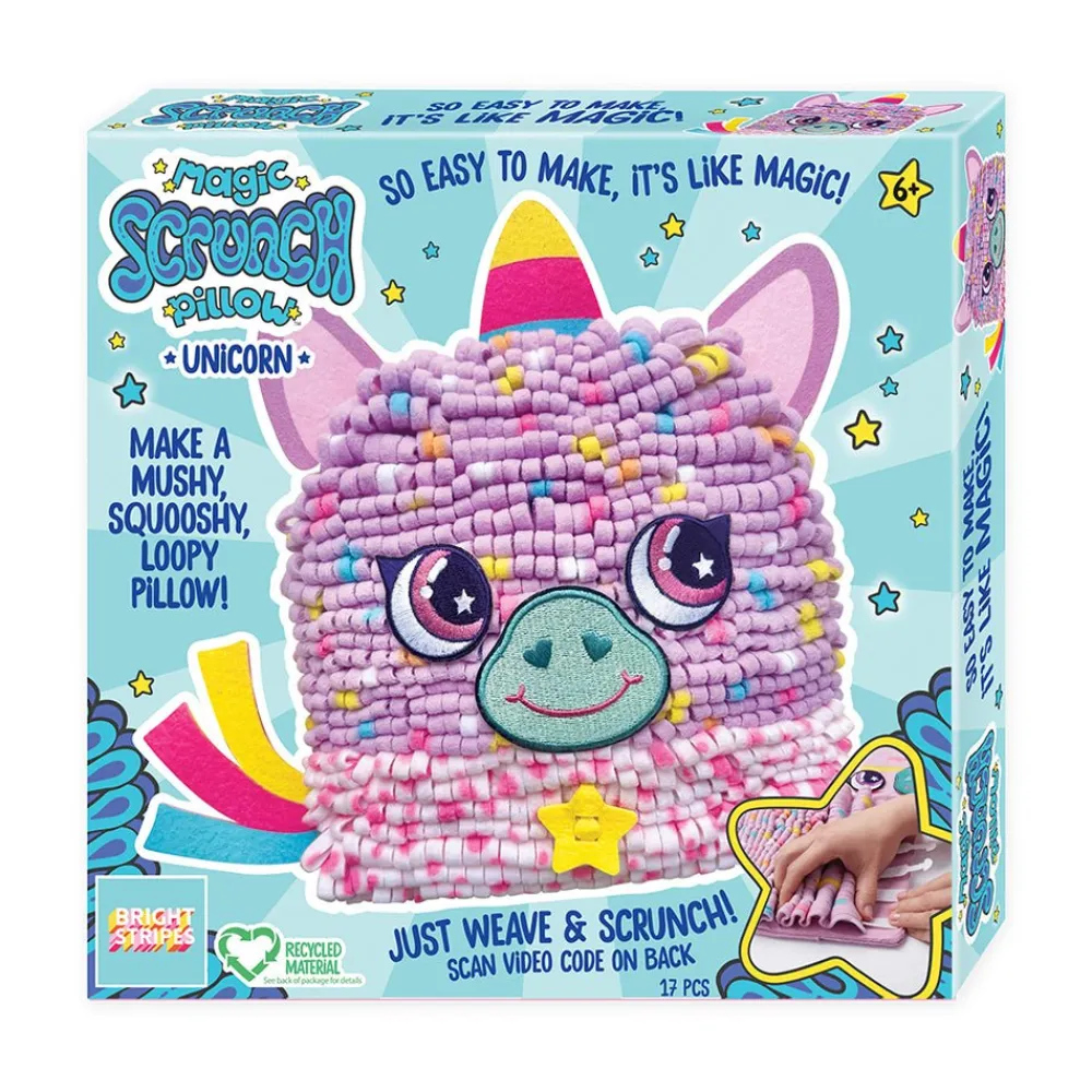 Bright Stripes Magic Scrunch Unicorn Pillow Outlet