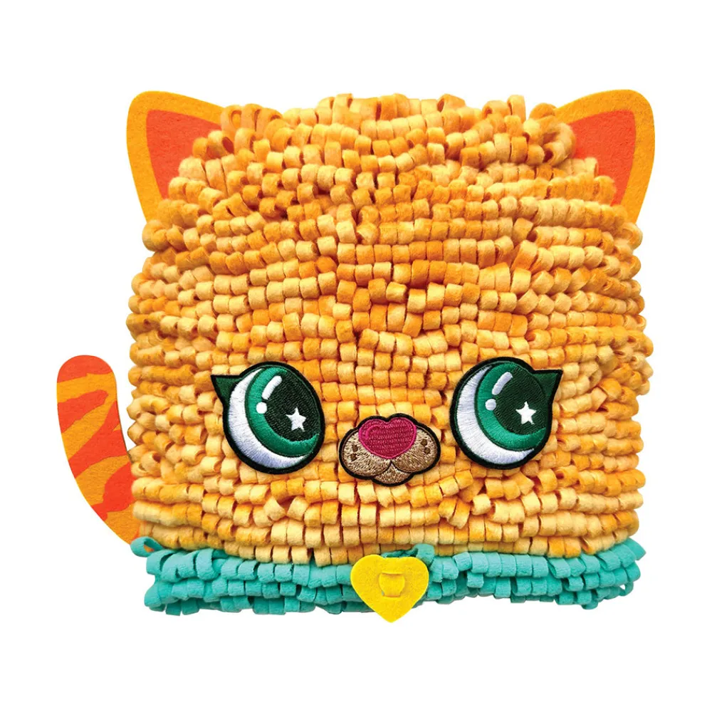 Bright Stripes Magic Scrunch Kitty Pillow New