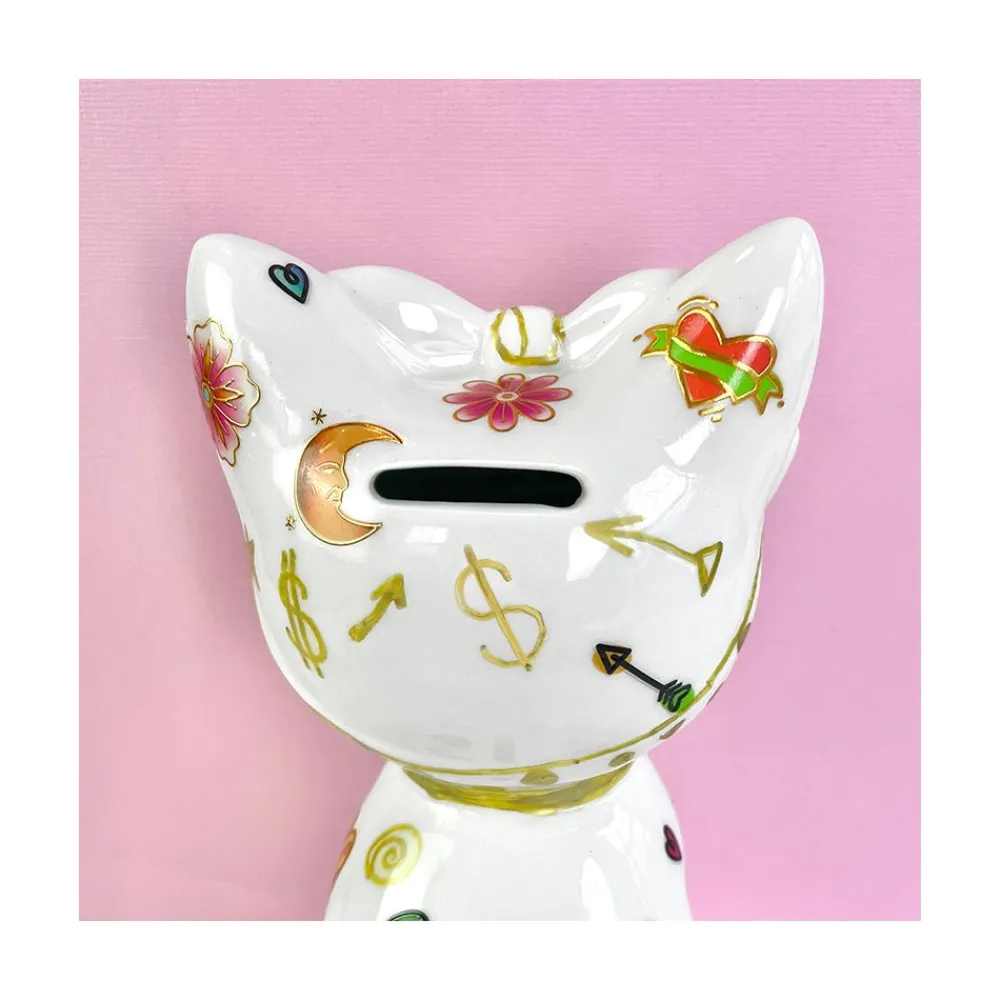 Bright Stripes Tattoo A Kitty Ceramic Bank Outlet