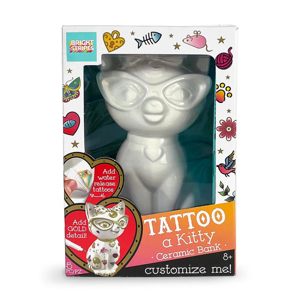 Bright Stripes Tattoo A Kitty Ceramic Bank Outlet