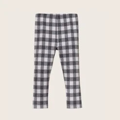 rise little earthling Brushed Legging 9-12m Anthracite Gingham Hot