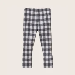 rise little earthling Brushed Legging 9-12m Anthracite Gingham Hot