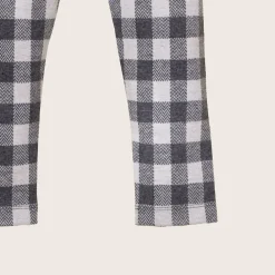 rise little earthling Brushed Legging 9-12m Anthracite Gingham Hot