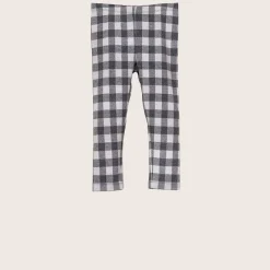 rise little earthling Brushed Legging 9-12m Anthracite Gingham Hot