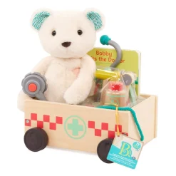 B. Toys B.Toys Wooden Doctor Kit With Plush Bear Sale