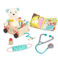B. Toys B.Toys Wooden Doctor Kit With Plush Bear Sale