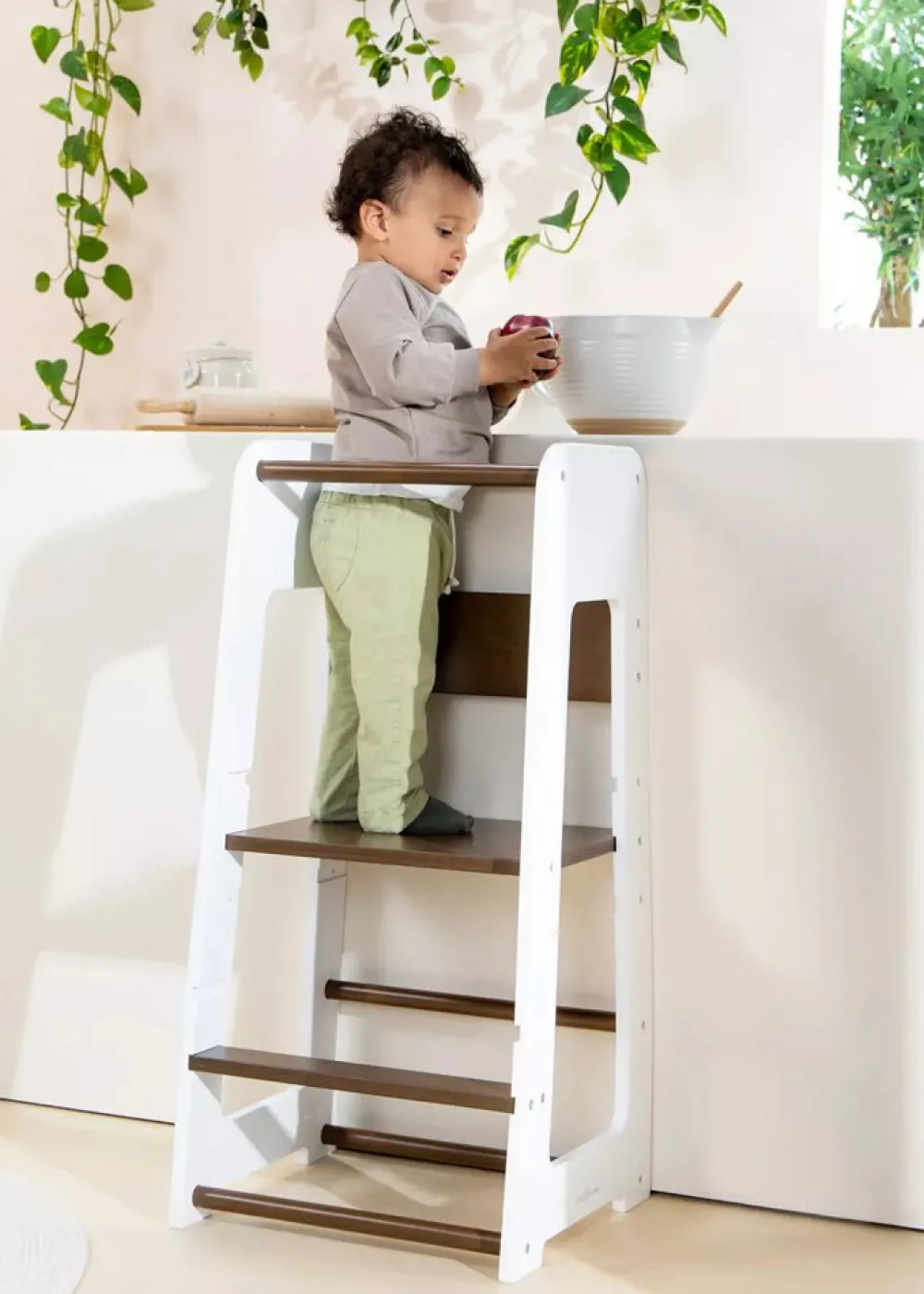 Coco Village Educational Tower - Walnut & White Online