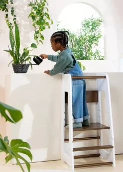 Coco Village Educational Tower - Walnut & White Online