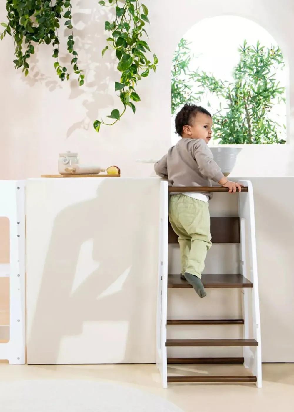 Coco Village Educational Tower - Walnut & White Online