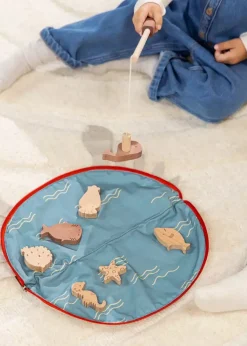 Coco Village Wooden Fishing Game with Bag Sale