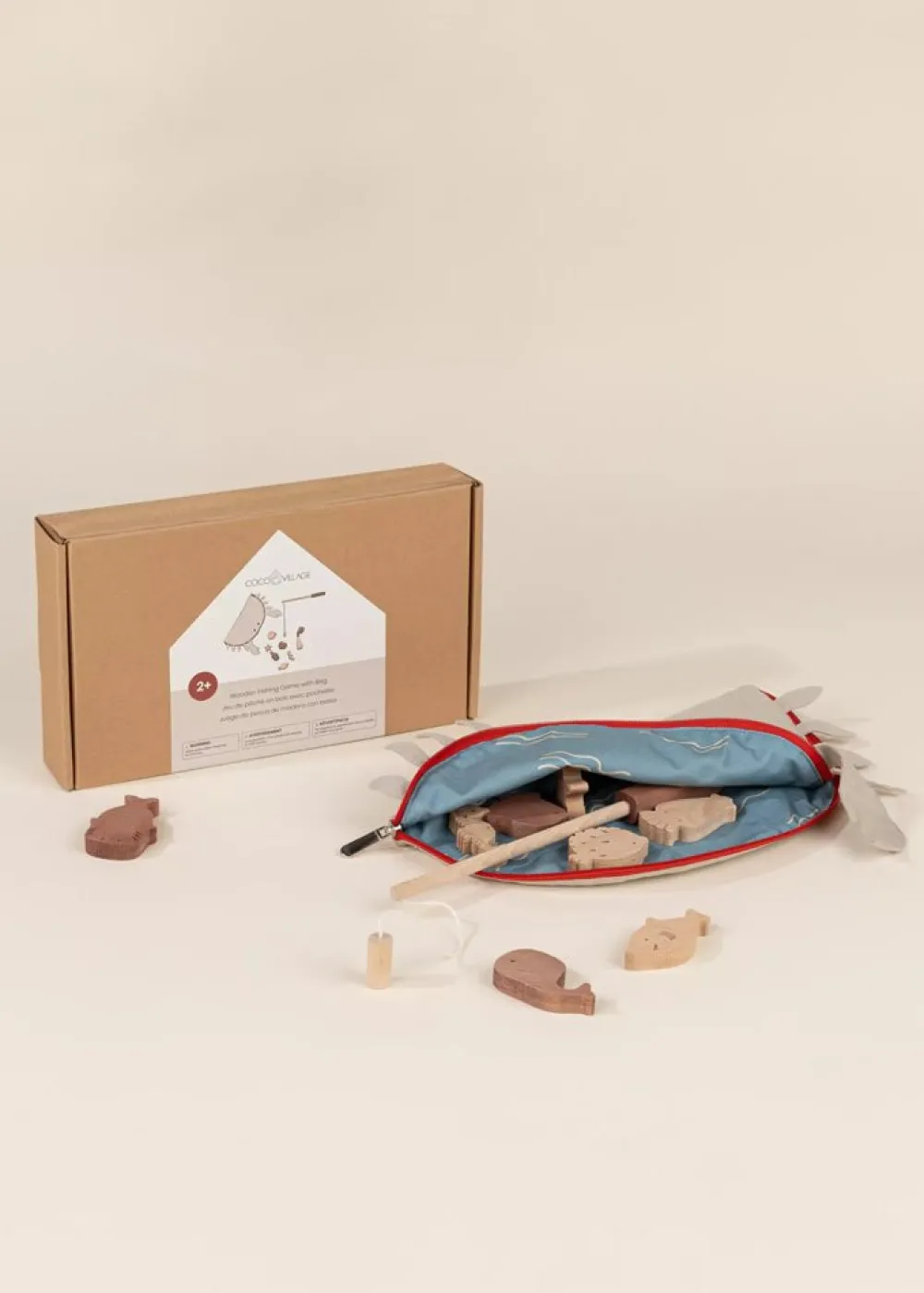 Coco Village Wooden Fishing Game with Bag Sale