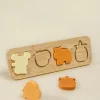 Shenzhen Wo Silicone Tech Co.,Ltd Coco Village Silicone Puzzle on Wooden Plate - Jungle Discount