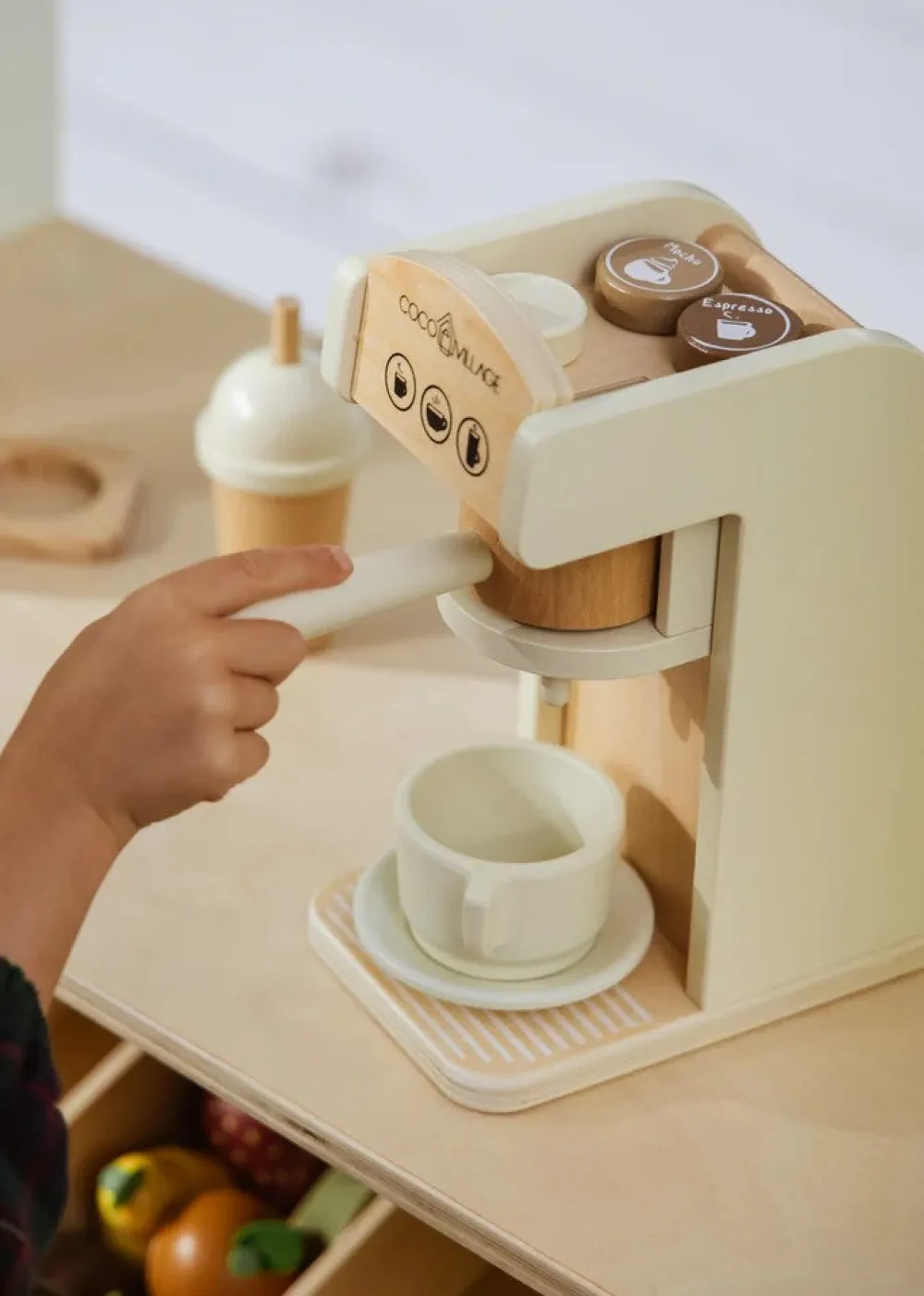 Ningbo Fecda Toys Co., Ltd Coco Village Wooden Coffee Maker Set Hot