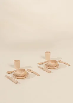 Ningbo Fecda Toys Co., Ltd Coco Village Wooden Dinnerware Playset (12 Pcs) Hot