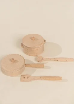 Ningbo Fecda Toys Co., Ltd Coco Village Wooden Pots and Pans Playset (6 Pcs) Outlet