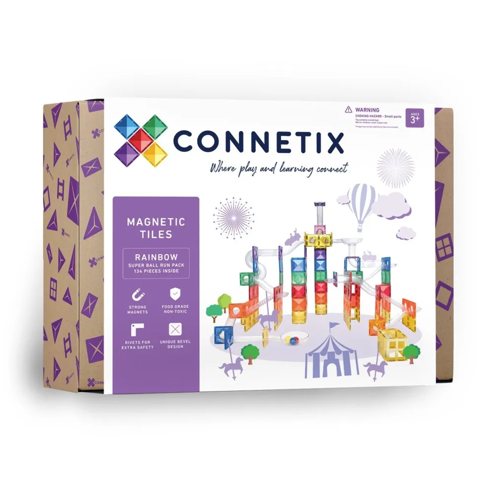 Connetix Tiles CONNETIX Super Ball Run-Rainbow Best