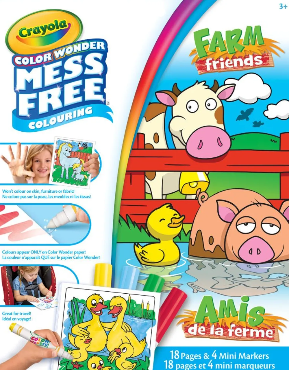 Crayola Color Wonder Mess-Free Colouring Pages & Mini Markers, Farm Friends Discount