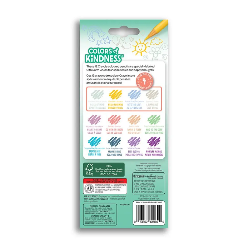 Crayola Canada, A Division of William E. Coutts Co Crayola Colors of Kindness 12 Coloured Pencils Fashion
