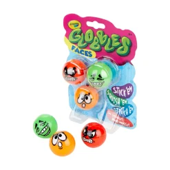 Crayola Globbles Faces Squeeze Balls 3pk Assorted Clearance
