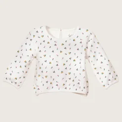 rise little earthling Crew Graphic Top White 0-3m Outlet
