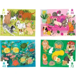 3979261 Canada Inc. (Phase 3 Ltd) Crocodile Creek Playful Pets Four Puzzles Set New