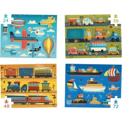 3979261 Canada Inc. (Phase 3 Ltd) Crocodile Creek Vehicles Four Puzzles Set Discount