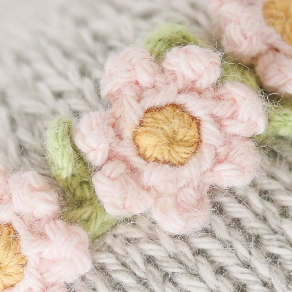 Cuddle+Kind Cuddle + Kind Baby Elephant (Blush Floral) Hand-Knit Doll Outlet