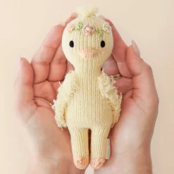 Cuddle+Kind Cuddle + Kind Tiny Flora the duckling (mauve) Hand-Knit Doll New
