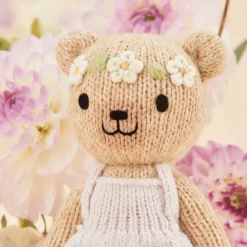 Cuddle+Kind Cuddle + Kind Tiny Olivia the Honey Bear Hand-Knit Doll New