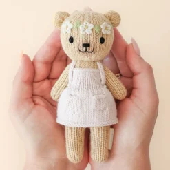 Cuddle+Kind Cuddle + Kind Tiny Olivia the Honey Bear Hand-Knit Doll New