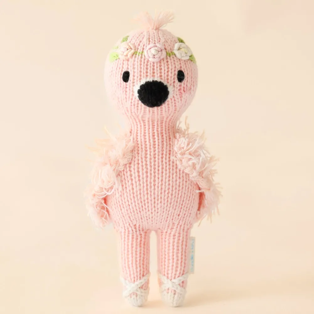 Cuddle+Kind Cuddle + Kind Tiny Penelope the Flamingo Hand-Knit Doll New