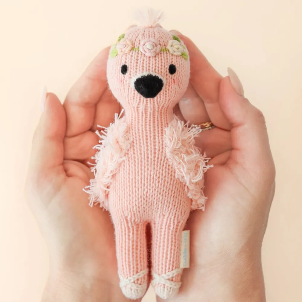 Cuddle+Kind Cuddle + Kind Tiny Penelope the Flamingo Hand-Knit Doll New