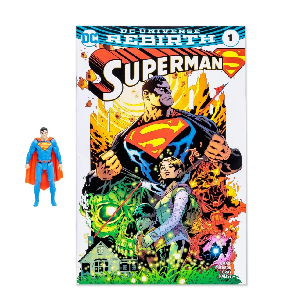 Imports Dragon Inc. DC Direct - 3" Comic With Figure WV1 - Superman (Rebirth) Fashion