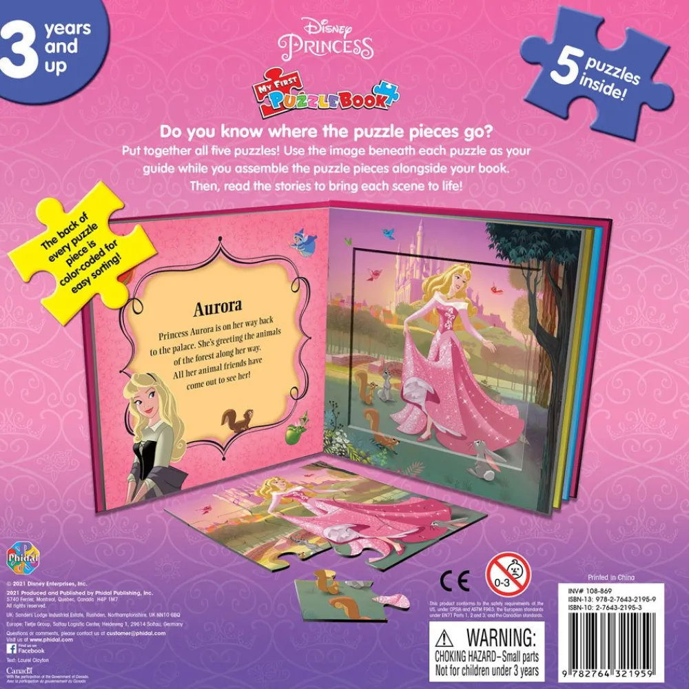 EDITIONS PHIDAL INC. Disney Princess My First Puzzle Book Best