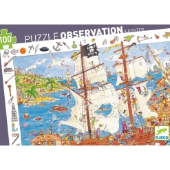 Djeco Observation Puzzle / Pirates / 100 pcs Clearance