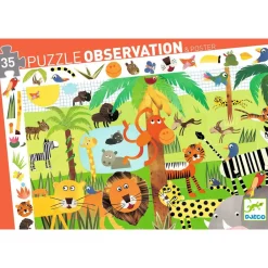 Djeco Observation Puzzle / Jungle / 35 pcs New