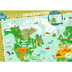 Ilo 307 Inc. Djeco Observation Puzzle Around The World 200 pcs New